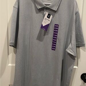 Men's Pique Polo. Size XXL color-Grey New with tags -short sleeve